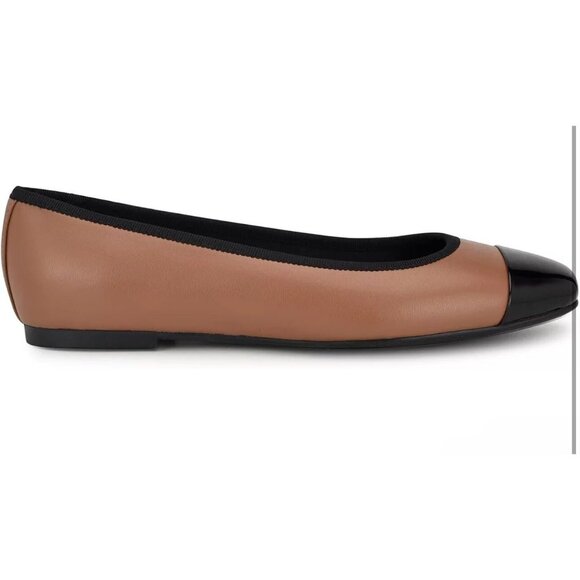 Nine West Ireland Two Tone Slip On Cap Toe Ballet Flats - Picture 5 of 7